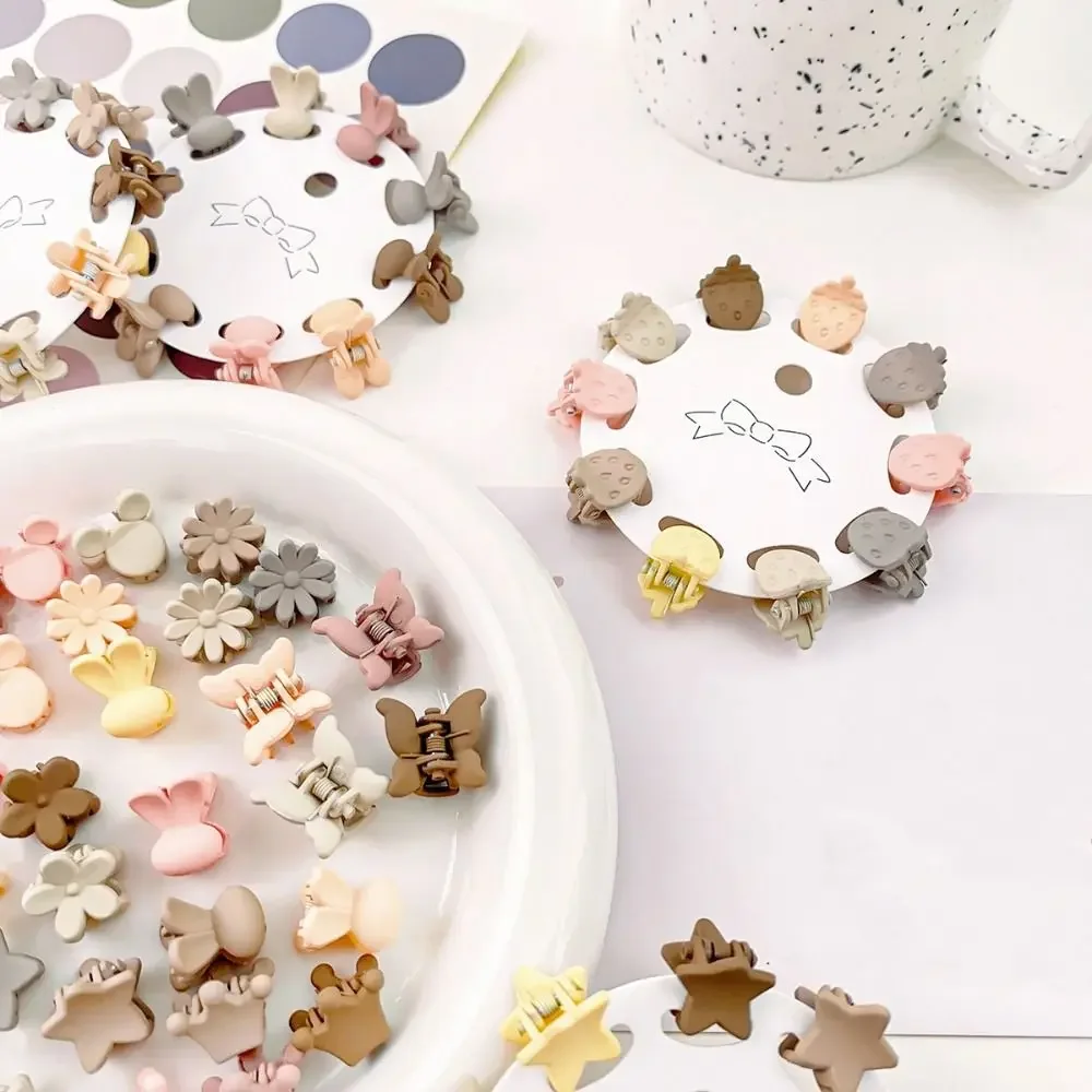 Hair Accessories 10pcs/set Mini Hair Claw Clip Barrettes Flower Mini Claw Ornaments Frosting Star Crab Clip Girl