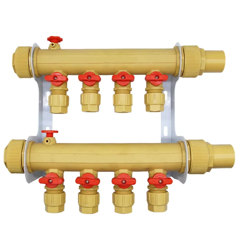 PPR Integrated Copper Ball Large Flow Distributor Floor Heating PPR Distributor Does Not Rust (Tire Dismantling Machine)