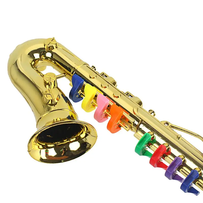 Kids Saxophone Mini Saxophone Toy Kids Trumpet with Sound Plastic Trumpet Toy Musical Instrument Toys for Kids Learning