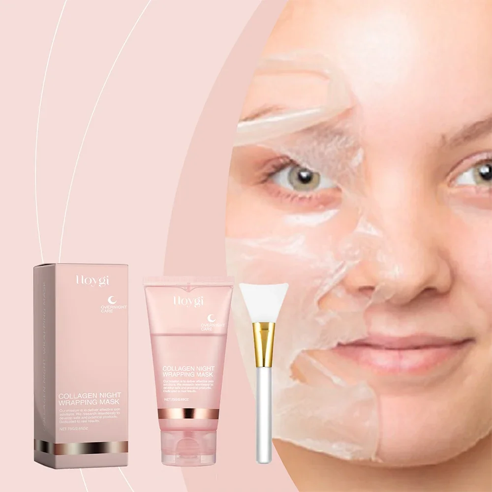 75ml Collagen Peel-off Mask, Collagen Night Wrapping Facial Mud Firming mask Daily Face Skincare Deep Cleaning Skin-Peeling Off Covers - Image 6