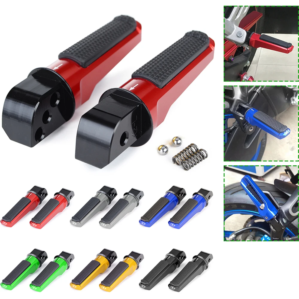 Motorcycle Rear Foot Pegs Passenger Pedal for KAWASAKI ER-6F ER-6N ER6F ER6N NINJA 400 650 H2 SX VERSYS 650 1000 Z400 Z650