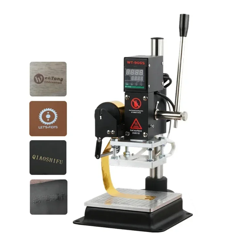 500W Hot Foil Stamping Machine Manual Embossing for Leather PVC