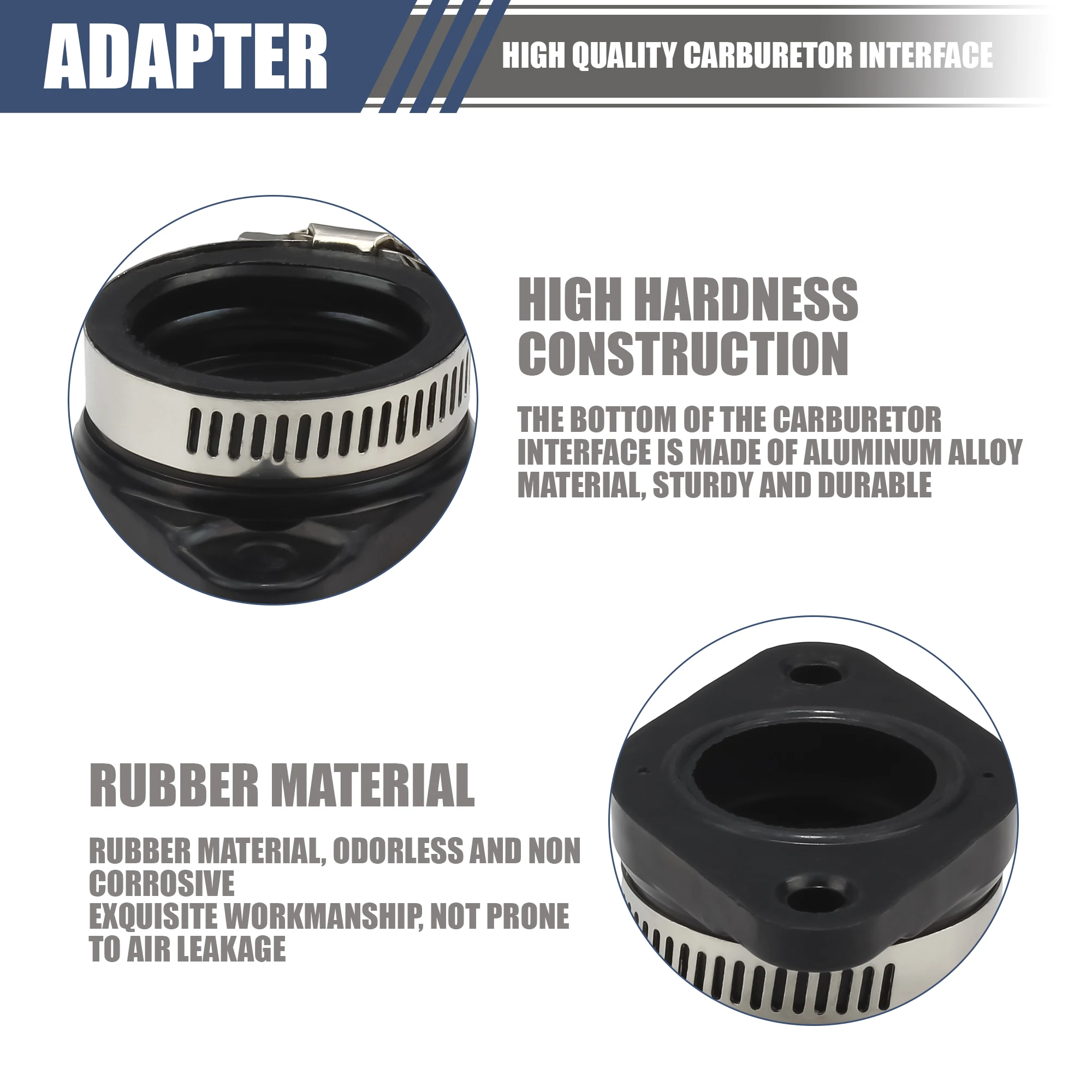 Adattatore In Gomma Per Collettore Di Aspirazione – Per Carburatori PWK 28 E 30 Mm, Compatibile Con ATV, Moto Da Enduro E Go Kart