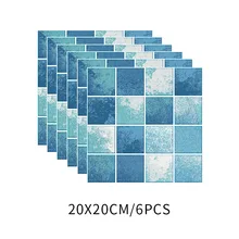 20*20cm Wallpaper Self-Adhesive Bathroom Waterproof and Moisture-Proof Kitchen Tile Sticker Living Room Bedroom Wall Decora 