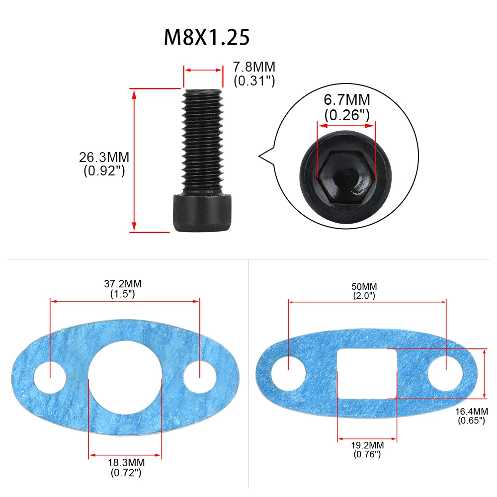 AN4/10 1/2"NPT Turbo Oil Feed Inlet Drain Outlet Flange Adapter Kit Gasket For T3 T4 T25 T28 T30 T04B T04E GT30 GT28 GT55