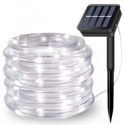 Solar-Powered Waterproof LED Rope Lights - Outdoor Fairy String Decor - 32M300Leds (White Light)