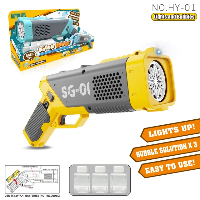 2022 Hot Kids Gatling Bubble Gun Toy 10-Hole Electric Bubble Machine Summer Outdoor Soap Water Children Toys 3