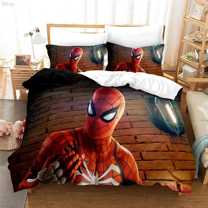 2022 Cute Cartoon Spider Man 3d Bedding Set Duvet Cover Sets with Pillowcase Twin Full Queen King Size for Boys Girls Kids Gifts 