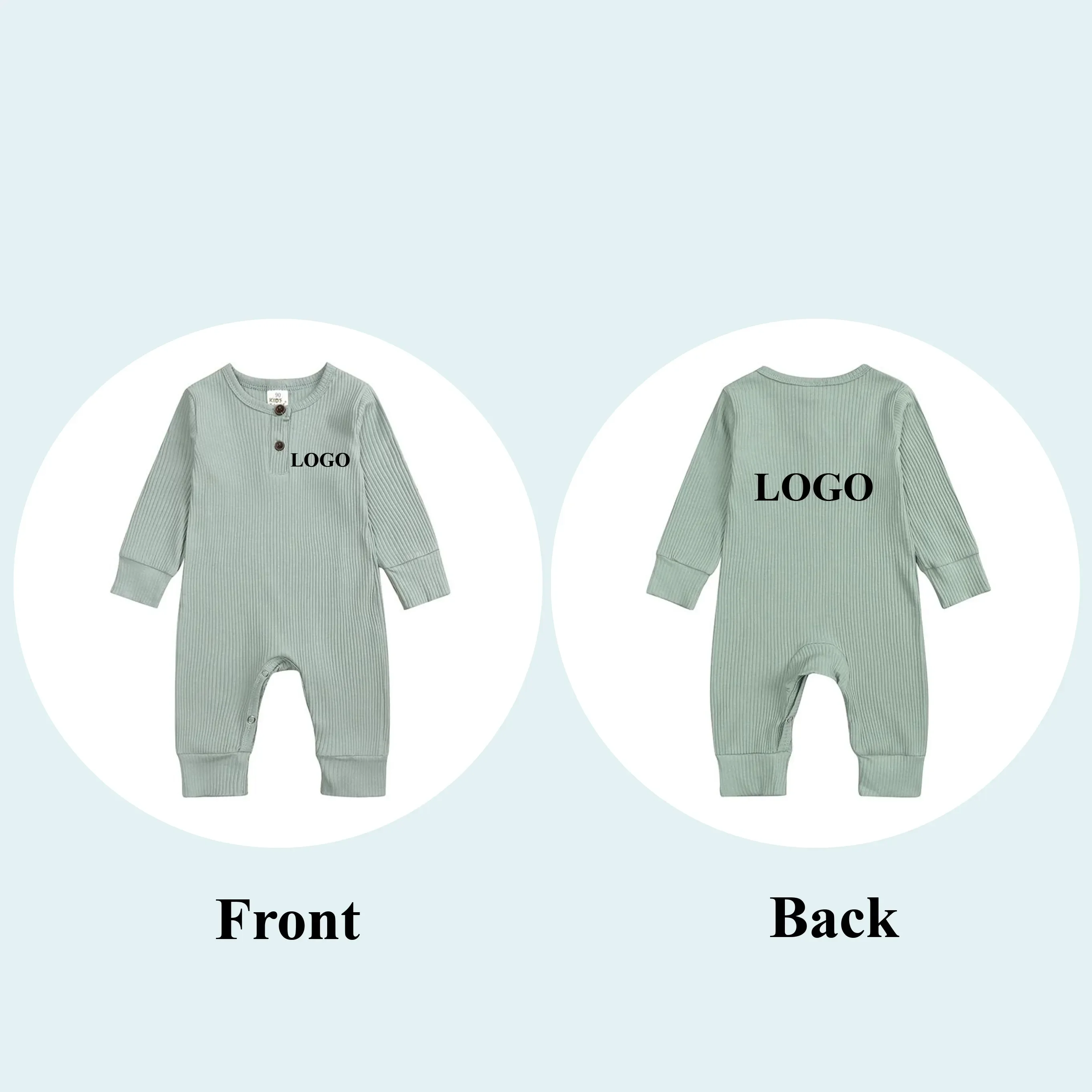 Spring Newborn Baby Romper Soild Cotton Long Sleeve Jumpsuit Infant Boy Pajamas Toddler Girl Onesies Casual Outfits
