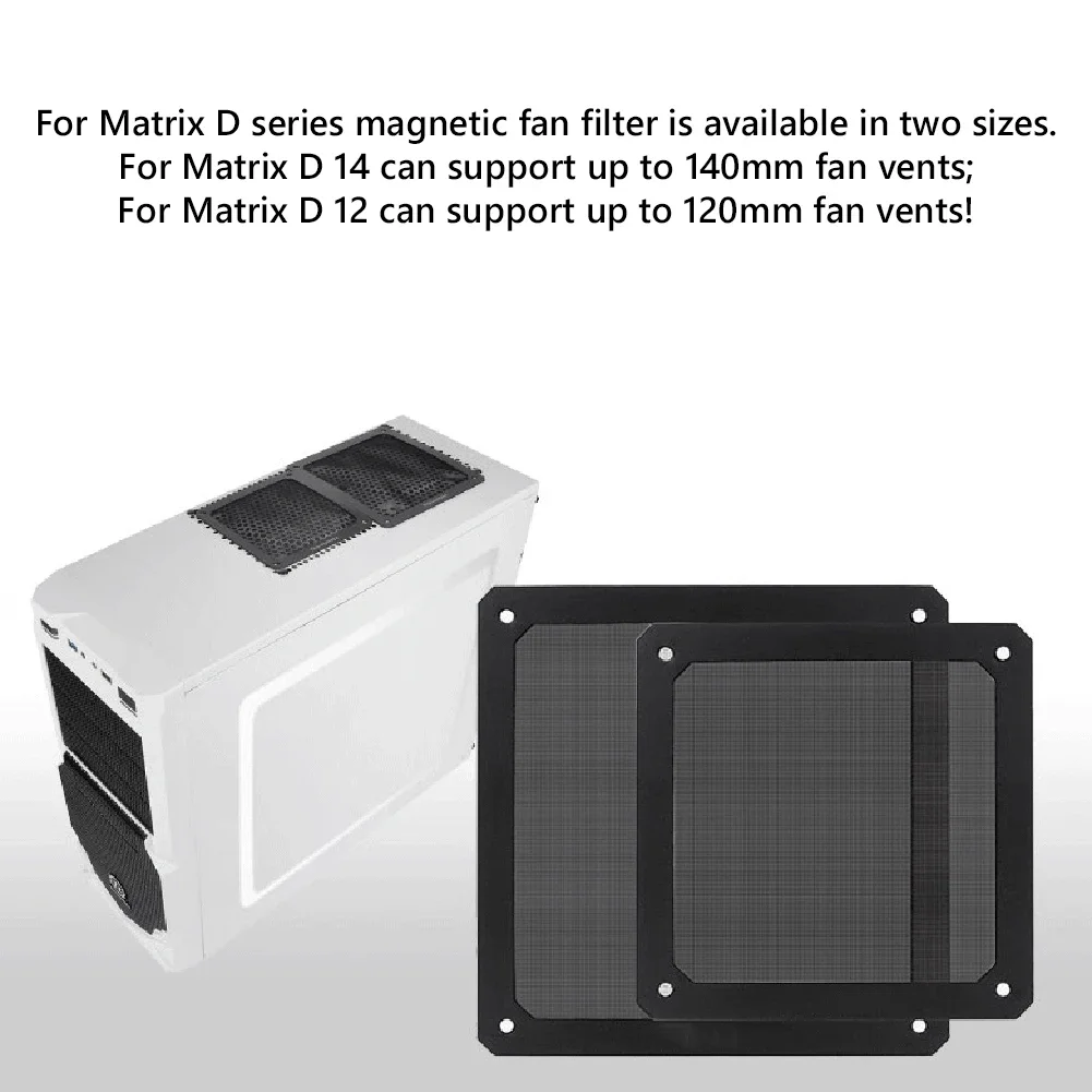 8/9/12/14CM PC Chassis Cooling Fan Dust Filter Magnet Dustproof Mesh Cover Computer Chassis Net Guard with Hole