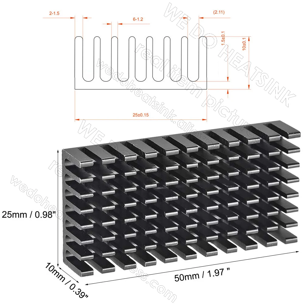 WE DO HEATSINK   ػȭ ˷̴ 濭 濭 ,  е , 100 , 50x25x10mm