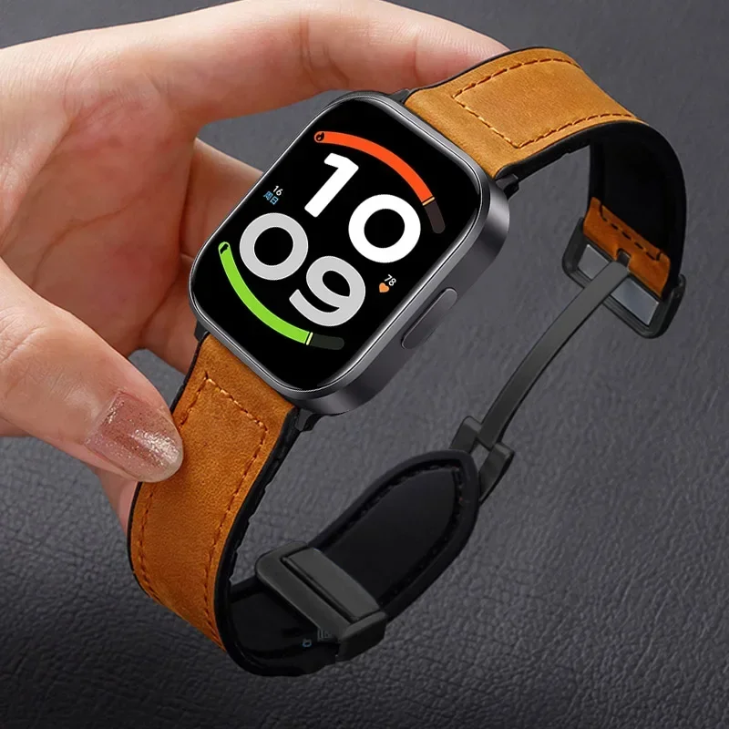Magnetic Leather and Silicone Hybrid Strap