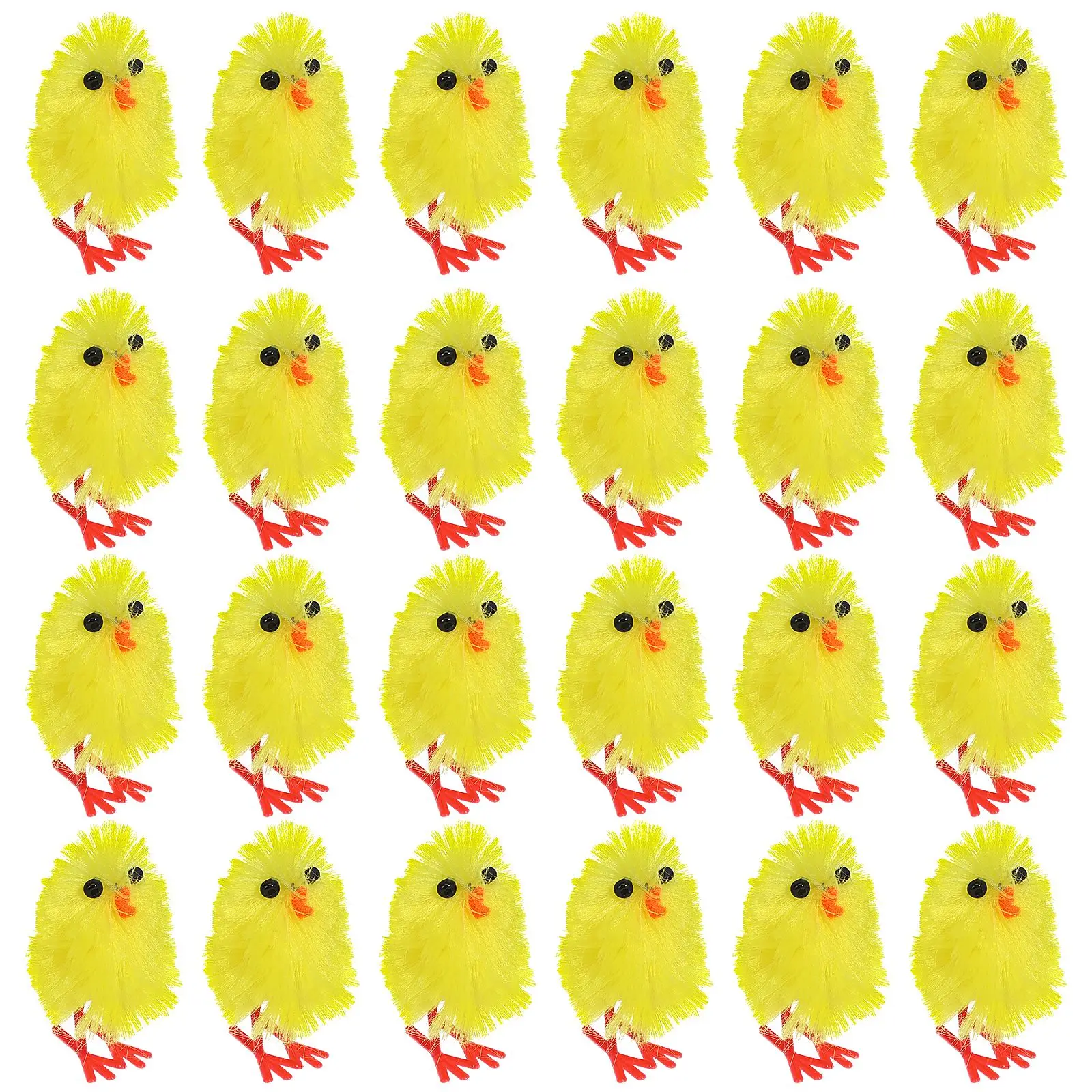 

60PCS Easter Decorative Chicks Decor Basket Fillers 1.18 Inches High Mini Cute Cake Decoration for Front Door Windows Wall