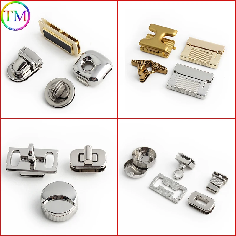 

Metal Bag Lock Buckles Turn Twist Locks Bags Closure Decoration Latch Clasp For Leather Purse Bags Sewing Hardware Accessories