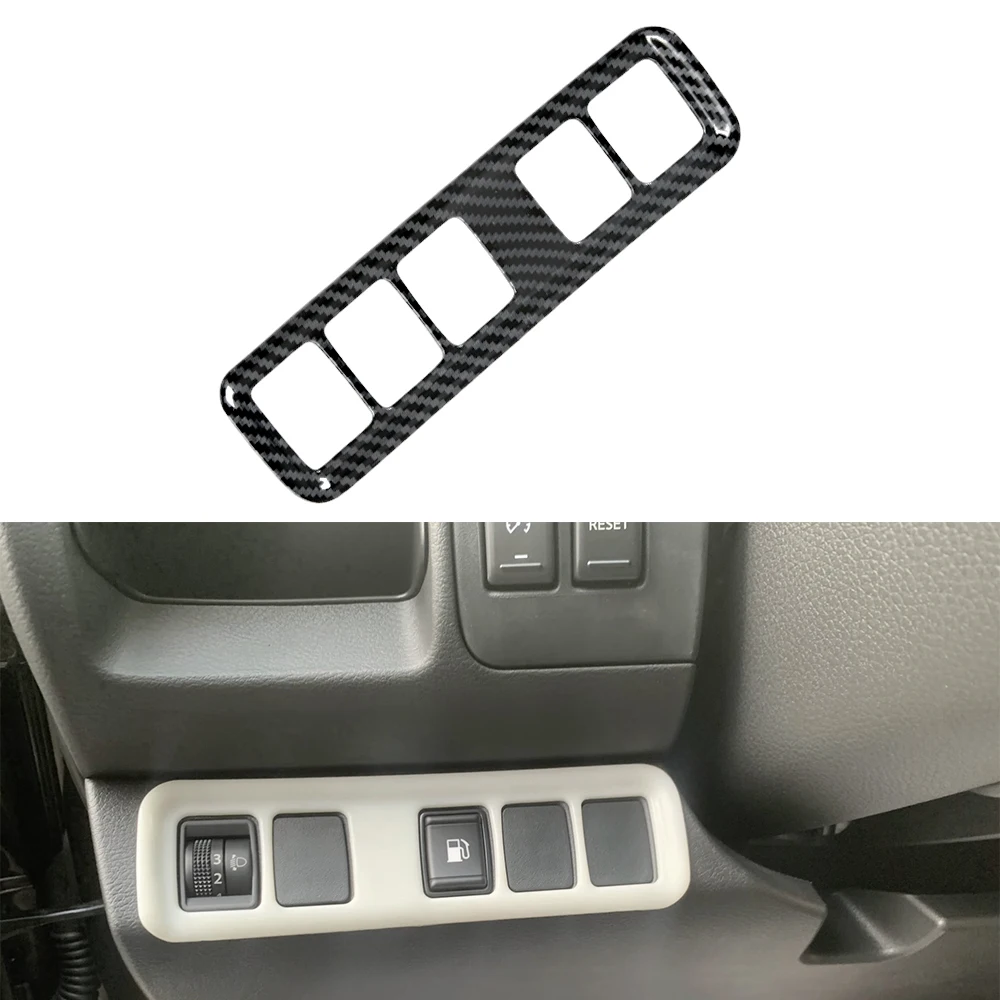 Car Headlight Switch Button Frame Cover Trim Interior Sticker For Nissan Navara NP300 2016-2021  Car Accessories