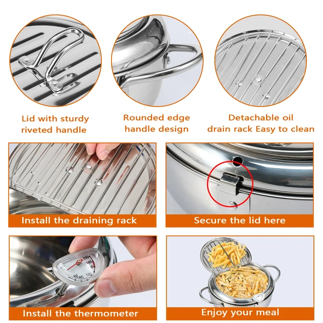Stainless Steel Deep Fryer Pot 4