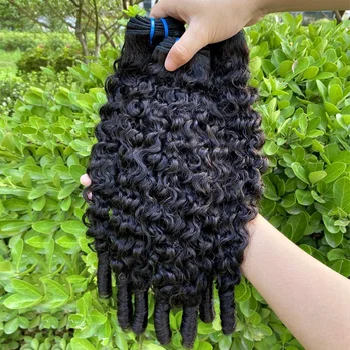 GOWIK Burmese Curly Human Hair Bundles Human Hair Quality Deep Wave Raw Hair Weave Bundle Double Drawn Vietnamese Hair Extension 1