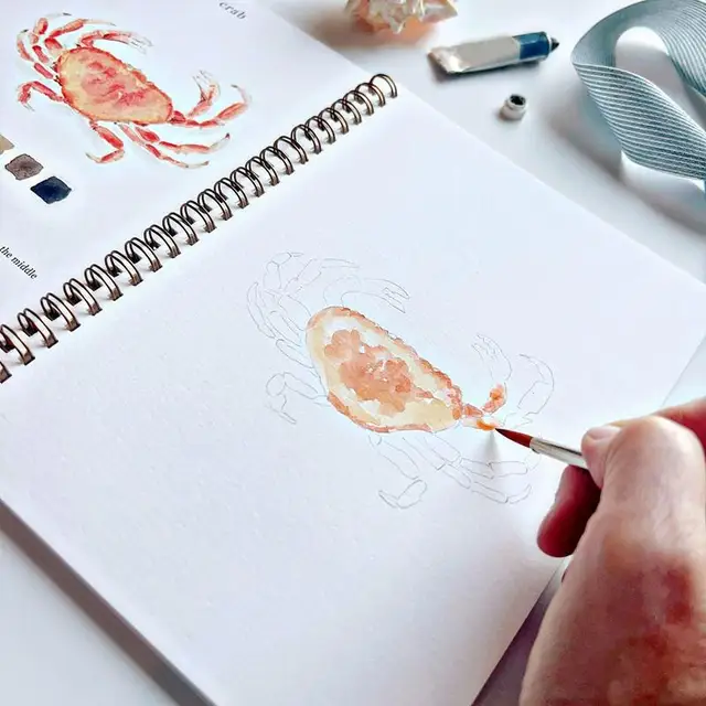 Portable Watercolor Tutorial Paper Book 4