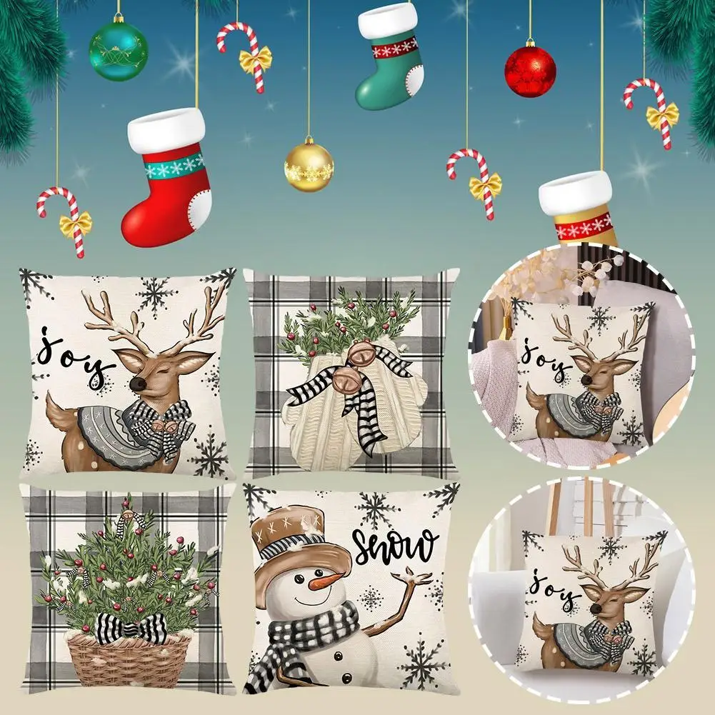 

Christmas Cushion Cover 45*45 Pillowcase Sofa Cushion Pillow Cases Pillow Covers Home Decoration 2023 Christmas Decor For Home