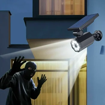 Solar Motion Sensor Light Outdoor Spotlight Solar 25 Feet With 8  LED bulbs for Patio, Deck, Yard, Garden, Garage, Bin Area 5