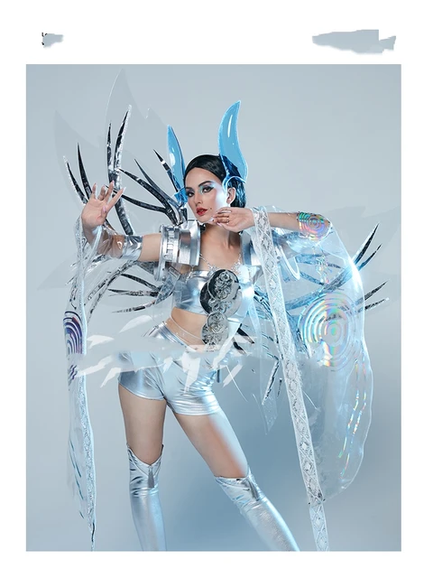 Science fiction gogo costume female future luminous props dj dance 