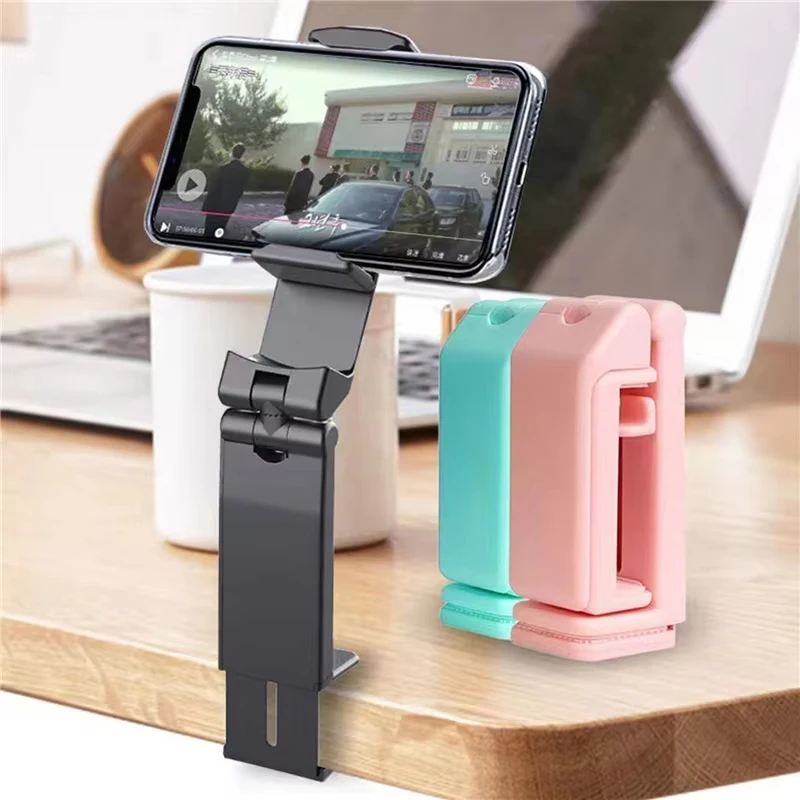 Portable Foldable Airplane Cell Phone Holder Lazy Mount For Car Travel Desk Edge 360 Degree Rotation Adjustable Hands Free Stand