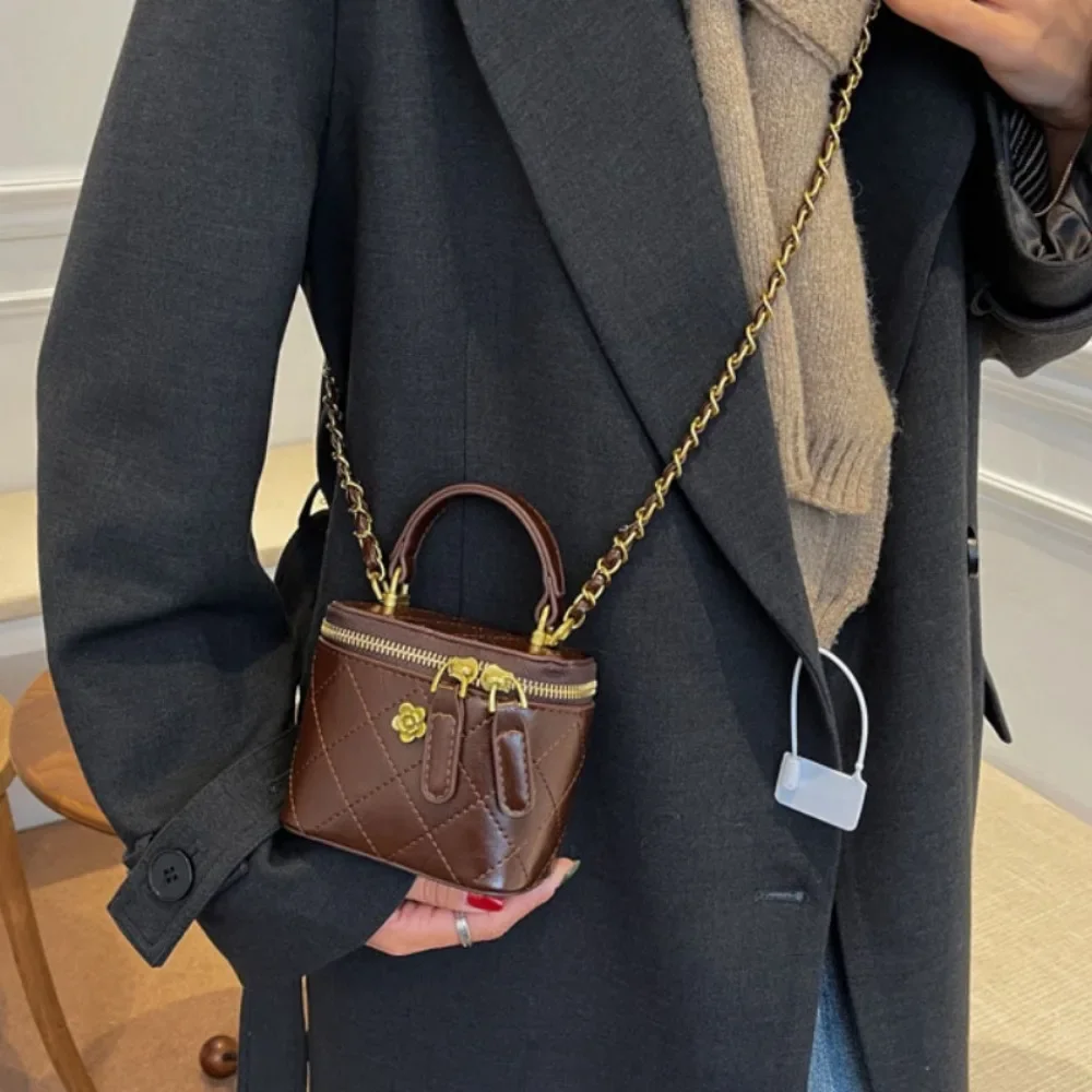 Luxury Mini Crossbody Bags for Women 2025 Lingge Chains Shoulder Bag Fashion Brands Box Bag Lipstick Coins Purses and Handbags