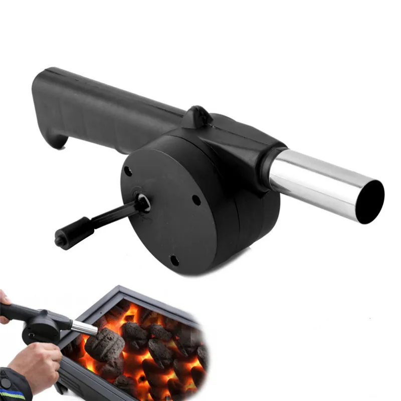 

Outdoor Barbecue Fan Hand-cranked Air Blower Portable BBQ Grill Fire Bellows Tools Picnic Camping Accessories