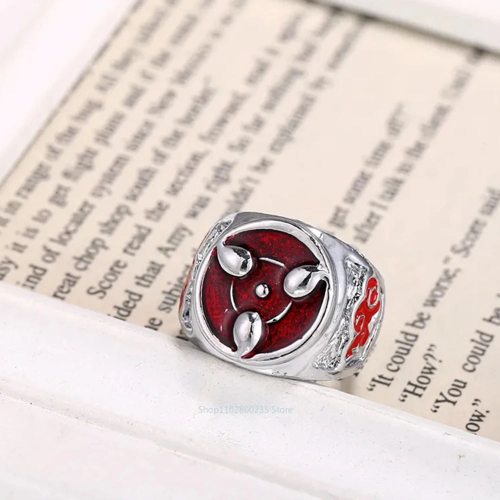 ANOTHER HEAVEN リングスタンドセット Anime Naruto Akatsuki Ring Konoha Ninja Village Ring Uchiha