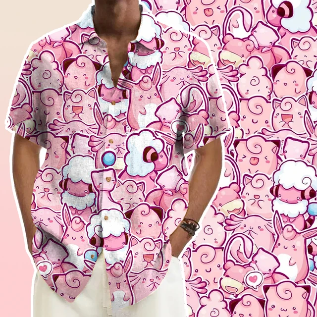 Camisa Anime Pokemon Fundo Mangá - Jigglypuff