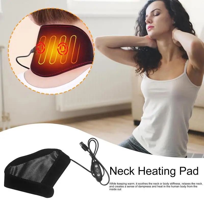 Winter Neck Shoulder Electric Neck Heating Pad Heating Pad for Shoulders 5 Temperature Modes Adjustable USB Heated