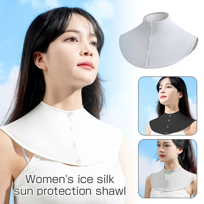 Women Thin Sunscreen Cooling Neck Guard Ice Silk Nylon Neck Collar Summer UV Protection Windproof Scarf Breathable Shawl 25ft heat resistant flame retardant tape nylon protective sleeve sheath cable cover for welding tig torch hose wiring protection