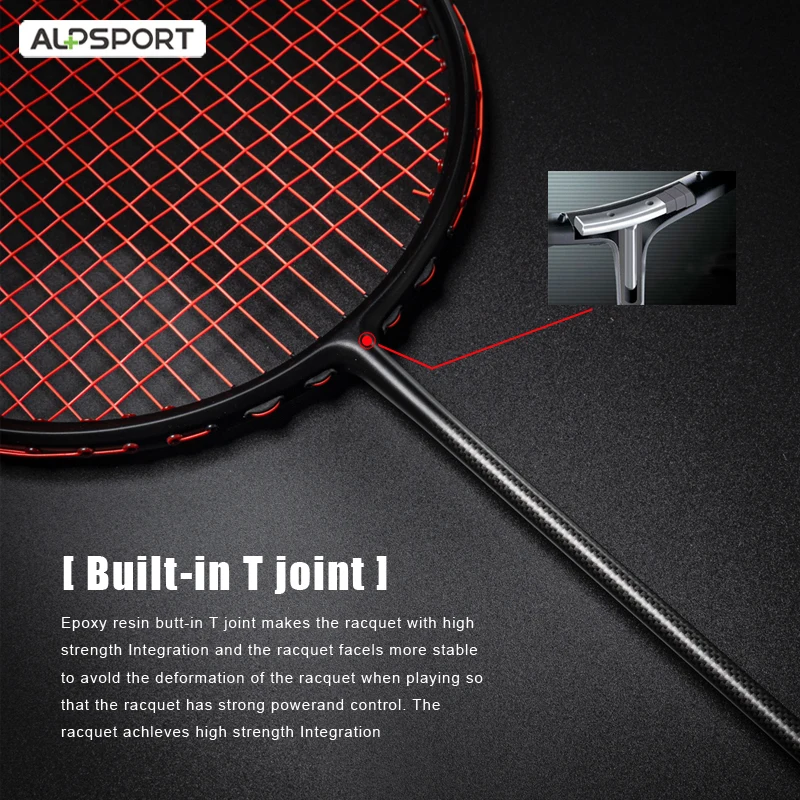 Badminton Racket 2 pcs/1 batch Alpsport XHP 6U 72g Ultralight G4 T800 Original full carbon fiber 22-30lbs Professional
