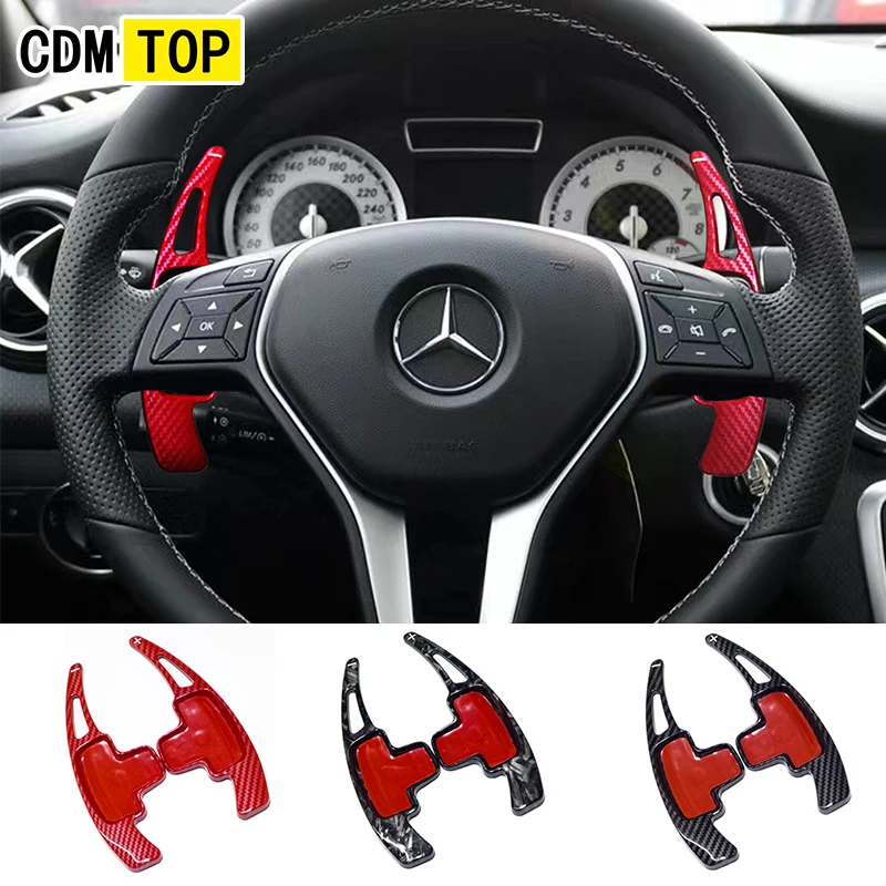 메르세데스 벤츠 A B E M 클래스 w204 w212 GLK CLA GLA 자동차 스티어링 휠 패들 시프트 익스텐션 시프터 DSG 자동차 스타일링 스티커