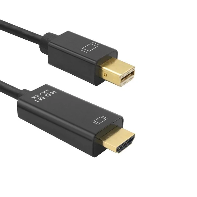 1.8M 4K 미니 디스플레이포트-HDMI 호환 어댑터 케이블 미니 DP-HDTV HDMI 케이블 컨버터(노트북 프로젝터 맥북용)