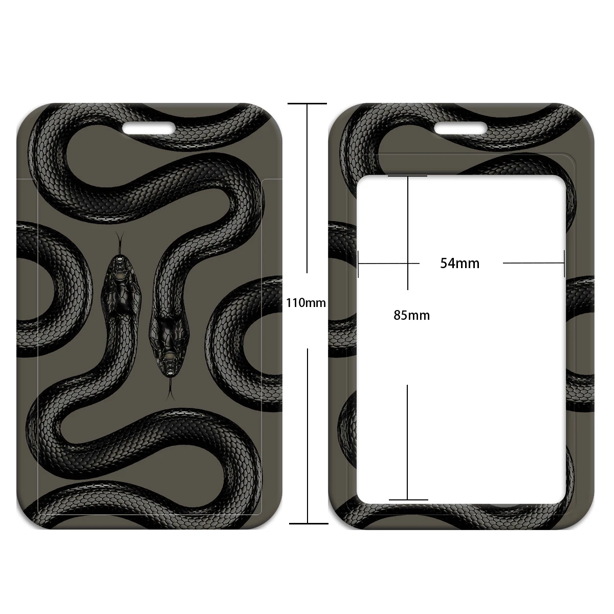 Schwarze Schlange Lanyard Karten halter Hals riemen für Schlüssel ID-Karte Handy gurte hängen Seil Abzeichen halter Zubehör – Detail 6