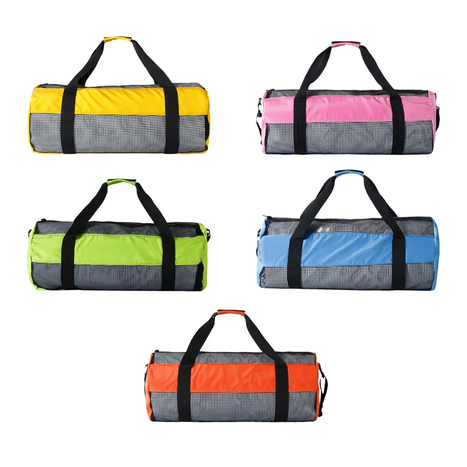 메쉬 다이빙 더플백 지퍼가 달린 메쉬 더플백 세일링, 해변, 수영, 카약용 편리한 장비 다이빙 장비 가방