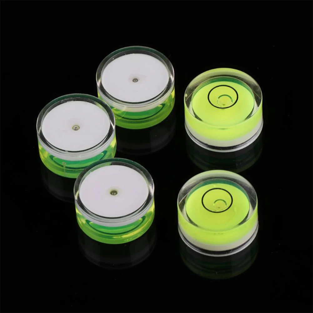 

5PCS Mini Round Bubble Spirit Level Green Nivel De Bolha Livella High Precision Measuring Horizontal DIY Home Measurement Tool