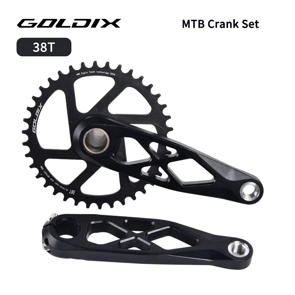 GOLDIX MTB Crankset BSA 24mm 165mm 170mm 175mm Direct Mount R-SPEC Trail Hollow
