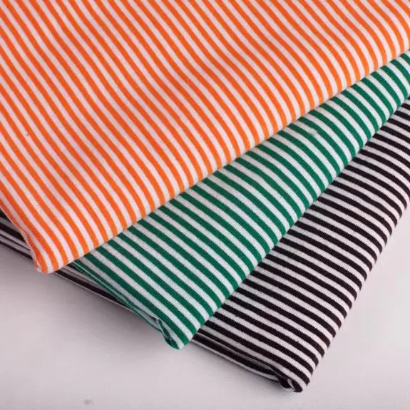 wide 2mm stripe 100% cotton knitting elastic fabric DIY sewing clothing cloth 165cm wide 100% tissu hometextile tela sewing 5