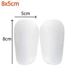 Wear - Resistant Shock Absorbing Soccer Shin Guards - Mini Football Leg Protectors - 5 Pairs (White 8x5cm)
