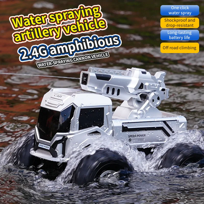 Remote Controlled Four-wheel Drive Off-road Vehicle Capable Of Launching Water Cannons, Amphibious Multiplayer Competitive Child_voghion.com