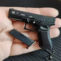 Mini Toy Gun 1:3 G17 Alloy Pistol Model Disassemble Mini Gun Toy Keychain Bag Pendant Craft for Chlidren Adults 1