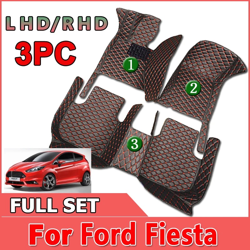 

Car Floor Mats For Ford Fiesta Mk6 Mark VI Mk7 WS WT WZ 2009~2016 Anti-dirt Pads Car Carpet Non-slip Auto Rug Car Accessories