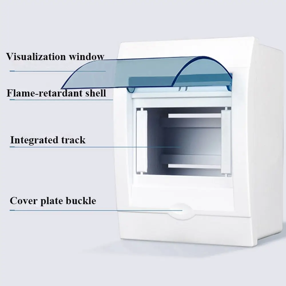 2-3/3-4/4-6/5-8/9-12 Ways Circuit Breaker Distribution Protection Box Wall Mount Plastic Box With Waterproof Electric Cover