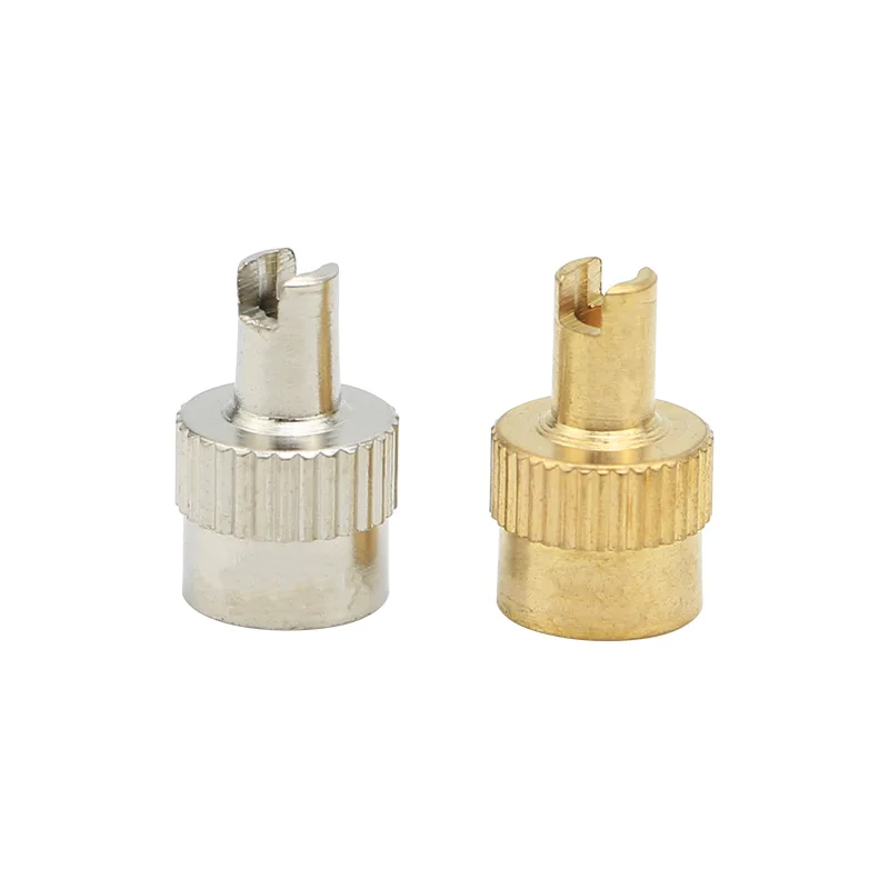 

20pcs Metal Screwdriver Tire Valve Caps Core Remover Tyre Nipple Dust Caps Rubber Seal Brass Valve Stem Covers with Core Opener