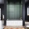 Double Sliding Bathtub Shower Door 60" W x 62" H, Adjustable Framed Bathtub Door with 1/4" Tempered Glass,Black Finish 1