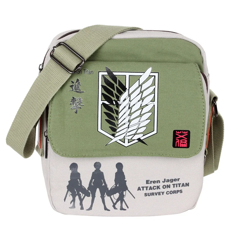Naruto, Luffy, Shingeki no Kyojin & Pokémon Anime Crossbody Bag – Square Travel Messenger Gift Bag
