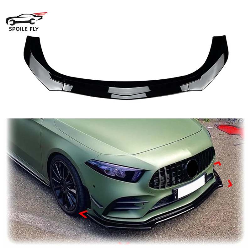 Répartiteur Pare-Chocs Avant Pour Mercedes Classe C W205 Sport (2015-2018) – Noir Brillant – Accessoire Tuning – Installation Facile