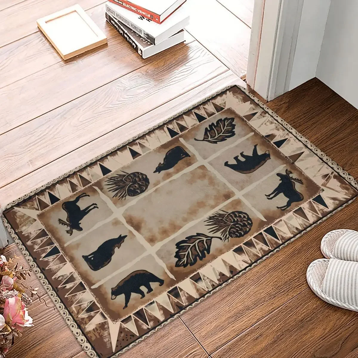 

Bathroom Mat Lodge Style Northwoods Rug Home Doormat Living Room Carpet Decor